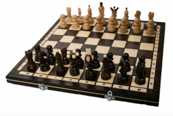 Mediniai šachmatai Pearl 42x42cm, 83mm