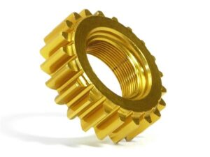 ALUMINUM THREADED PINION GEAR 21Tx12mm (1M)