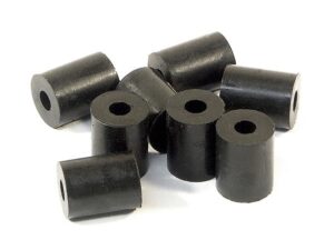 RUBBER TUBE 3x8x10mm (SHAPED/BLACK/8 pcs)