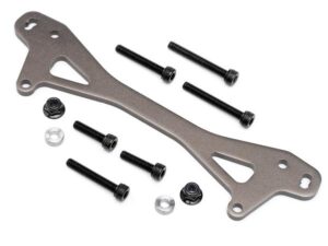 REAR SHOCK MOUNT PLATE A (GUNMETAL/+12mm)