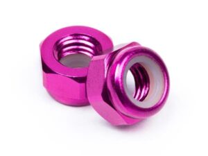 ALUMINUM LOCK NUT M5 (PURPLE/10 pcs)