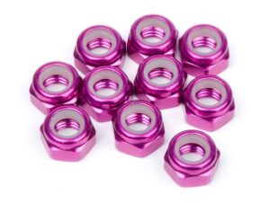 ALUMINUM LOCK NUT M5 (PURPLE/10 pcs)