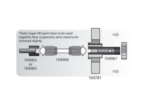 SUPER HEAVY DUTY DIFF SHAFT 25x48mm (2 pcs)