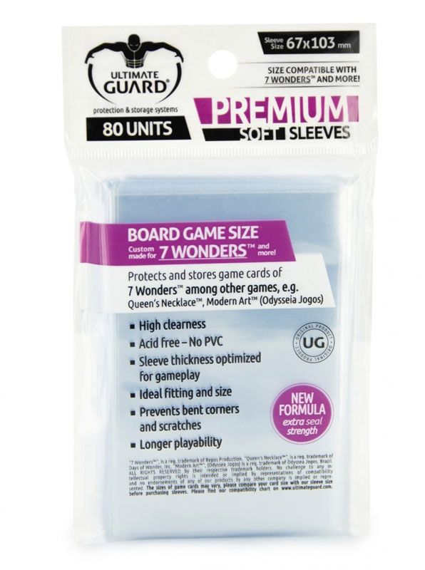 Sleeves (67x103 mm) Ultimate Guard Premium 7 Wonders (80) 
