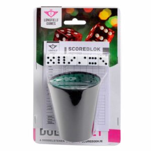Leather cup with dices