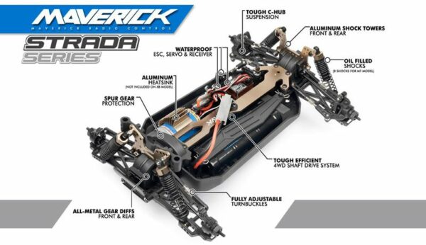 Maverick Strada XT 1/10 RTR Electric Truggy