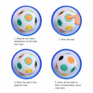 Ruubiku kuubik 12 Holes Rainbow Ball
