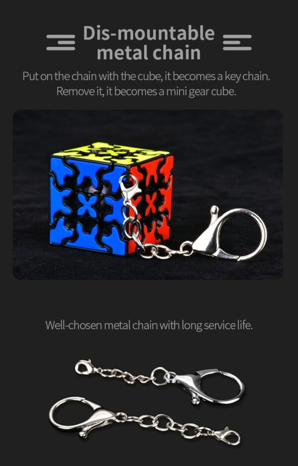 Rubiko kubas Gear 3x3 Keychain