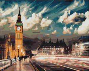 Tapybos rinkinys "Twilight over London"  (50cm x 40cm)