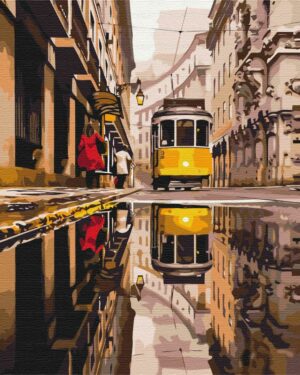 Paint by numbers „City tram“  (50x40 cm)