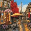 Tapybos rinkinys "Street life in Paris"  (50cm x 40cm)