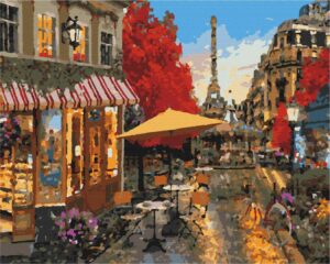 Värvi numbrite järgi „Street life in Paris“  (50x40 cm)
