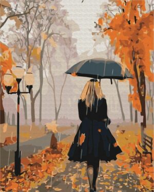 Paint by numbers „Stranger in autumn“  (50x40 cm)
