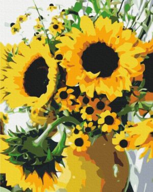 Tapybos rinkinys "Bouquet of sunflowers"  (50cm x 40cm)