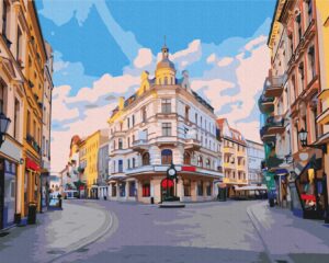 Värvi numbrite järgi „The streets of Torun“  (50x40 cm)