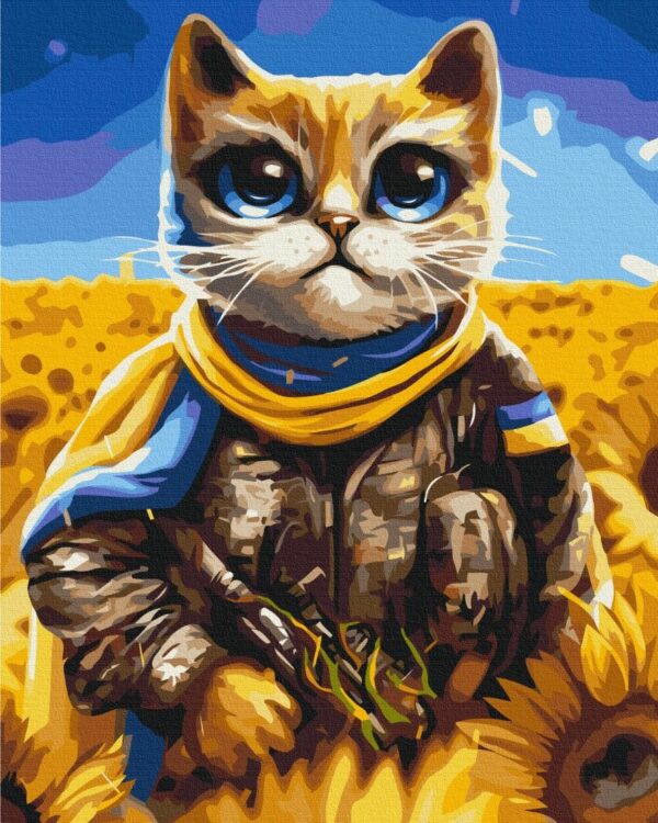 Tapybos rinkinys "Cat Hero © Marianna Pashchuk" (50cm x 40cm)