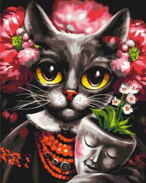 Värvi numbrite järgi „Cat Zen © Marianna Pashchuk“  (50x40 cm)