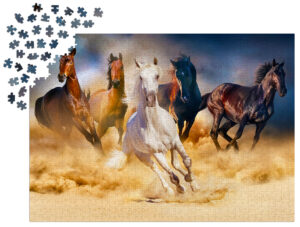 Dėlionė „Horses Running in the Desert“, 1000 det.