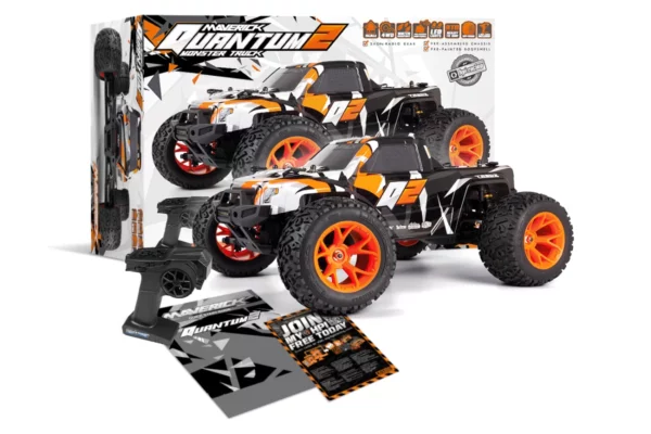 Quantum2 MT 1/10 4WD Monster Truck (oranžinis)